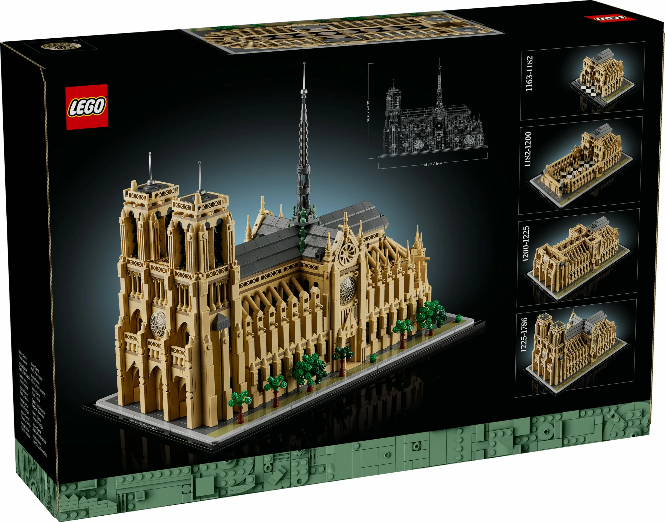 Set ndërtimi LEGO Architecture Notre-Dame de Paris, 4383 pjesë, plastikë, shumëngjyrësh