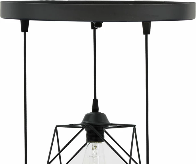 Dritë tavani me 3 llampa, ngjyrë e zezë, 30x30x90cm