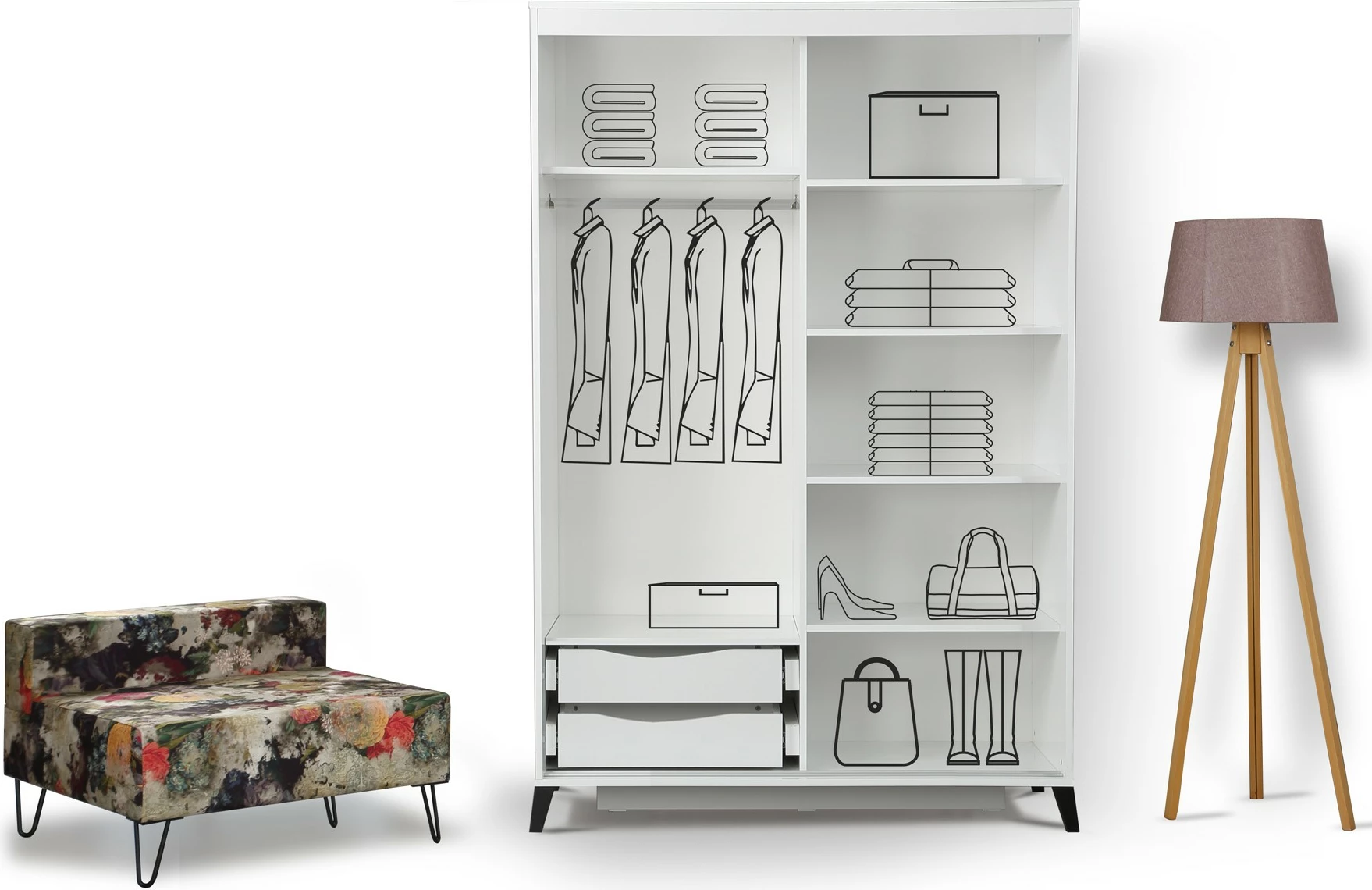 Dollap Hanah Home, Pasific Home Fuga 120, i bardhë