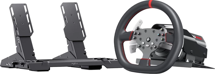Set timon garash për lojëra, PXN, V10 Ultra, direct drive 3.2 Nm, timon D 270 mm me 17 butona dhe paddles, 2 pedale Hall, USB, për PC/PS4/Xbox One/Xbox Series X|S