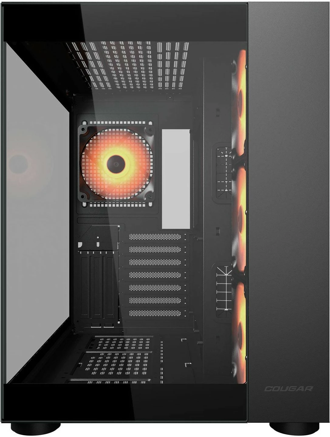 Kasë Cougar FV150 ARGB midi tower, e zezë, xham i temperuar, ARGB