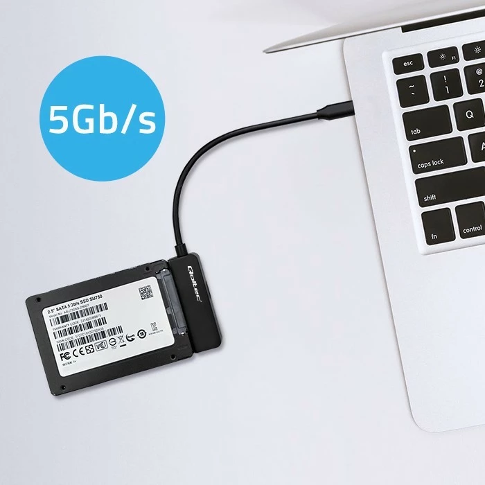 Adapter SSD HDD Qoltec 52269, 2.5", USB-C, 2TB, i zi