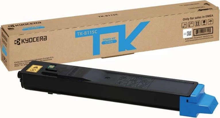 Toner Kyocera TK-8115 TK8115 (1T02P3CNL0), rendiment 5,500–8,800 faqe, cyan
