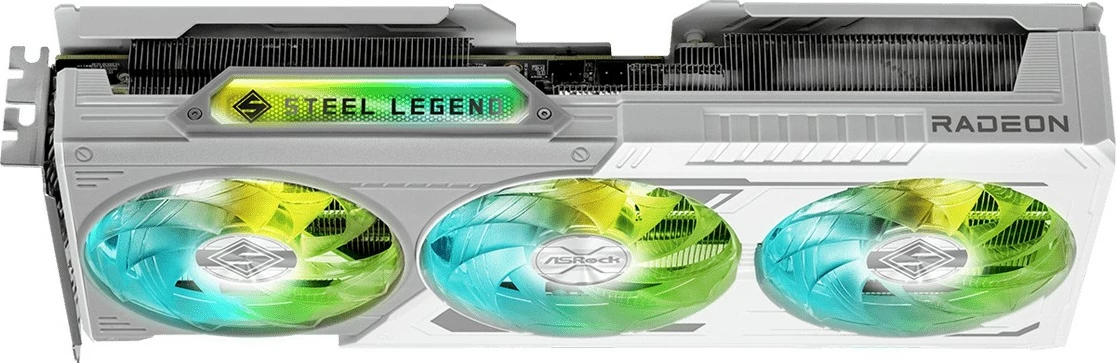 Kartelë grafike ASRock RX 9060XT Steel Legend 8GB GDDR6, 3 fan, gri/bardhë