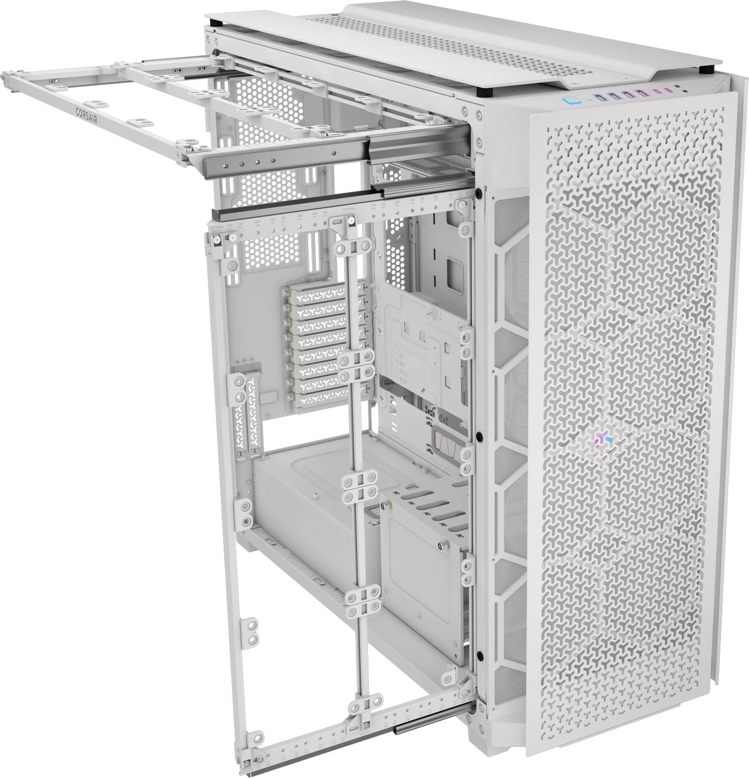 Kasë Corsair 9000D iCUE LINK AIRFLOW, super-tower, e bardhë