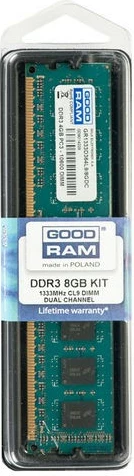 RAM Memorje GOODRAM DDR3 8GB, 1333 MHz, CL9, GR1333D364L9/8G