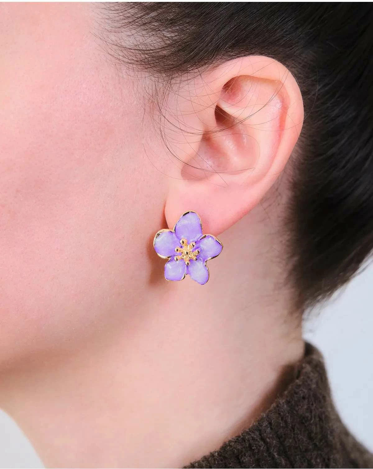 Vathë lule, ngjyrë ari, me zirkon, Jumeon, Mor-Skrckup