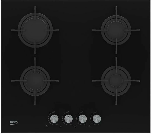 Pllakë gazi Beko HILG64220S, 4 zona, e zezë