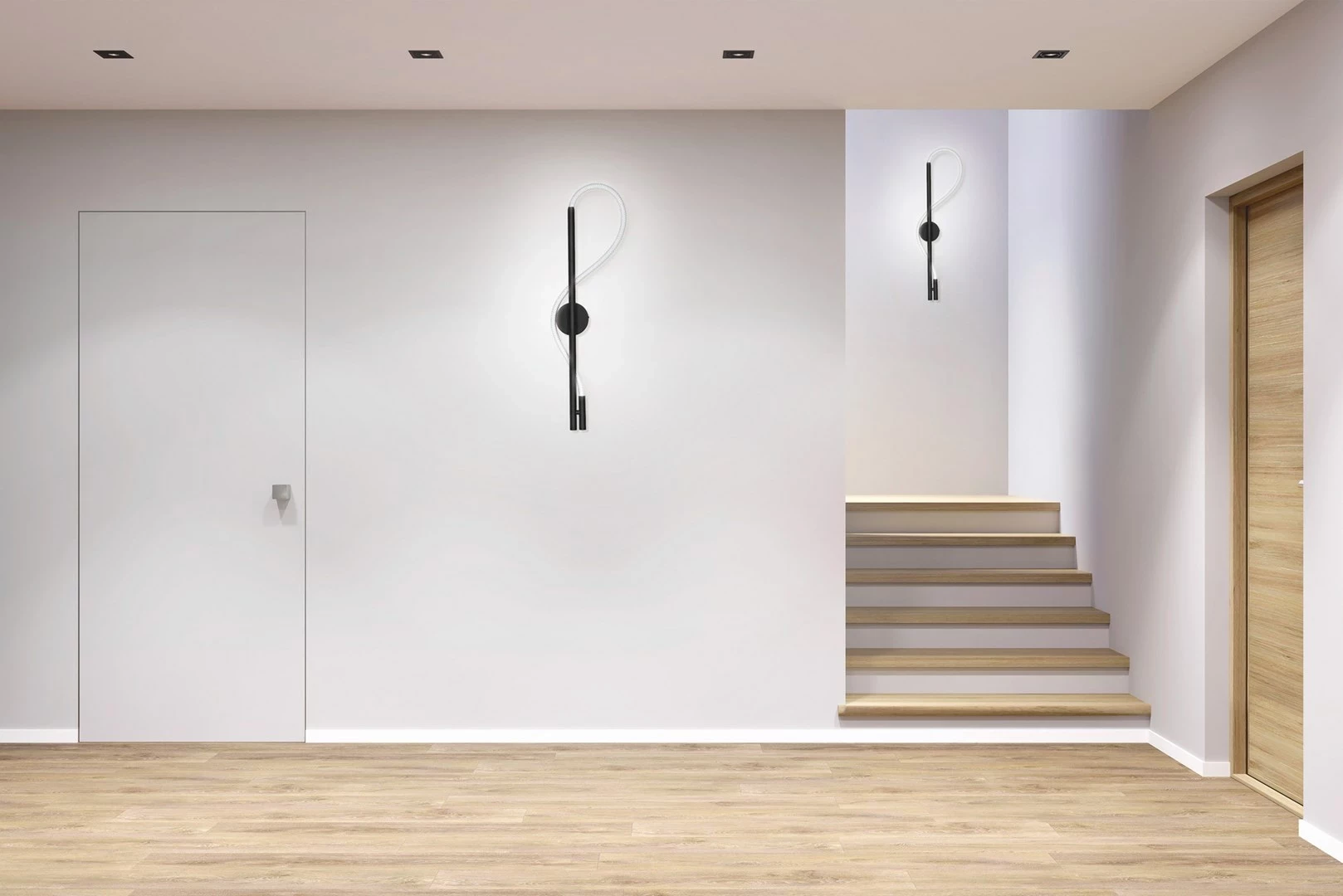 Llambë muri Activejet AJE-GINO, LED, E zezë