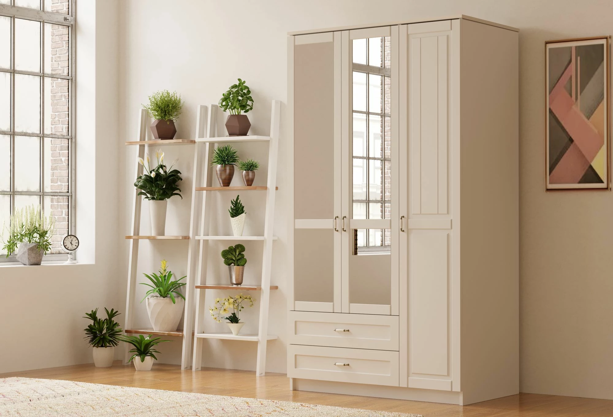 Dollap Skye Decor, ngjyrë e bardhë matte, Rb-119-02