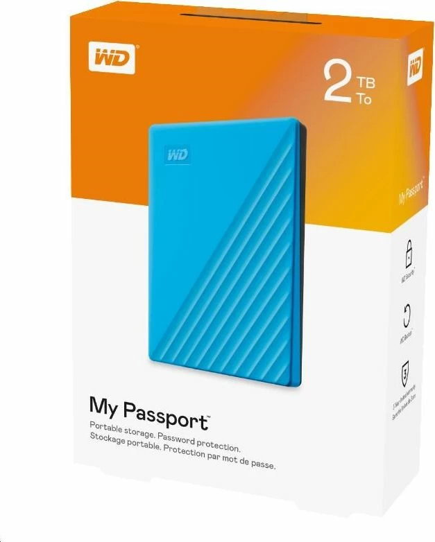 Hard disk ekstern WD My Passport 2TB USB 3.2 (WDBYVG0020BBL-WESN), blu
