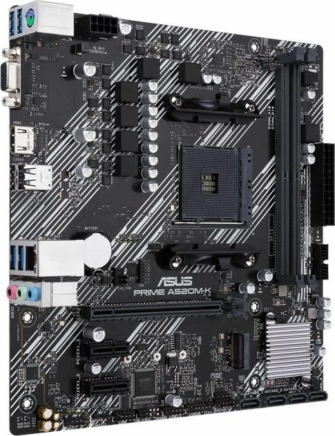 Pllakë amë Asus PRIME A520M-K, 2x RAM DDR4 deri 64GB, M.2, 4x SATA 3