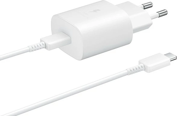 Karikues i shpejtë Samsung Galaxy, USB Type-C 25W, 1m, bardhë