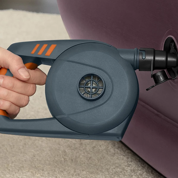 Pompë elektrike për fryrje/shfryrje Desjoyaux Premium 210W 1100L/min 220V, gri/portokalli, me 3 adaptera