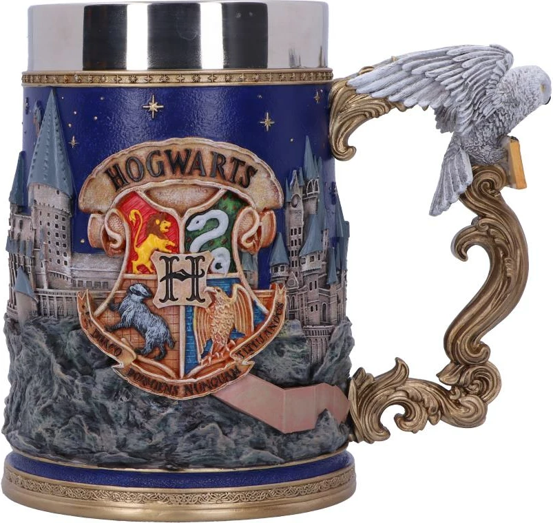 Mug koleksionues NEMESIS NOW Harry Potter Hogwarts 600ml 15.5cm me insert inox, blu