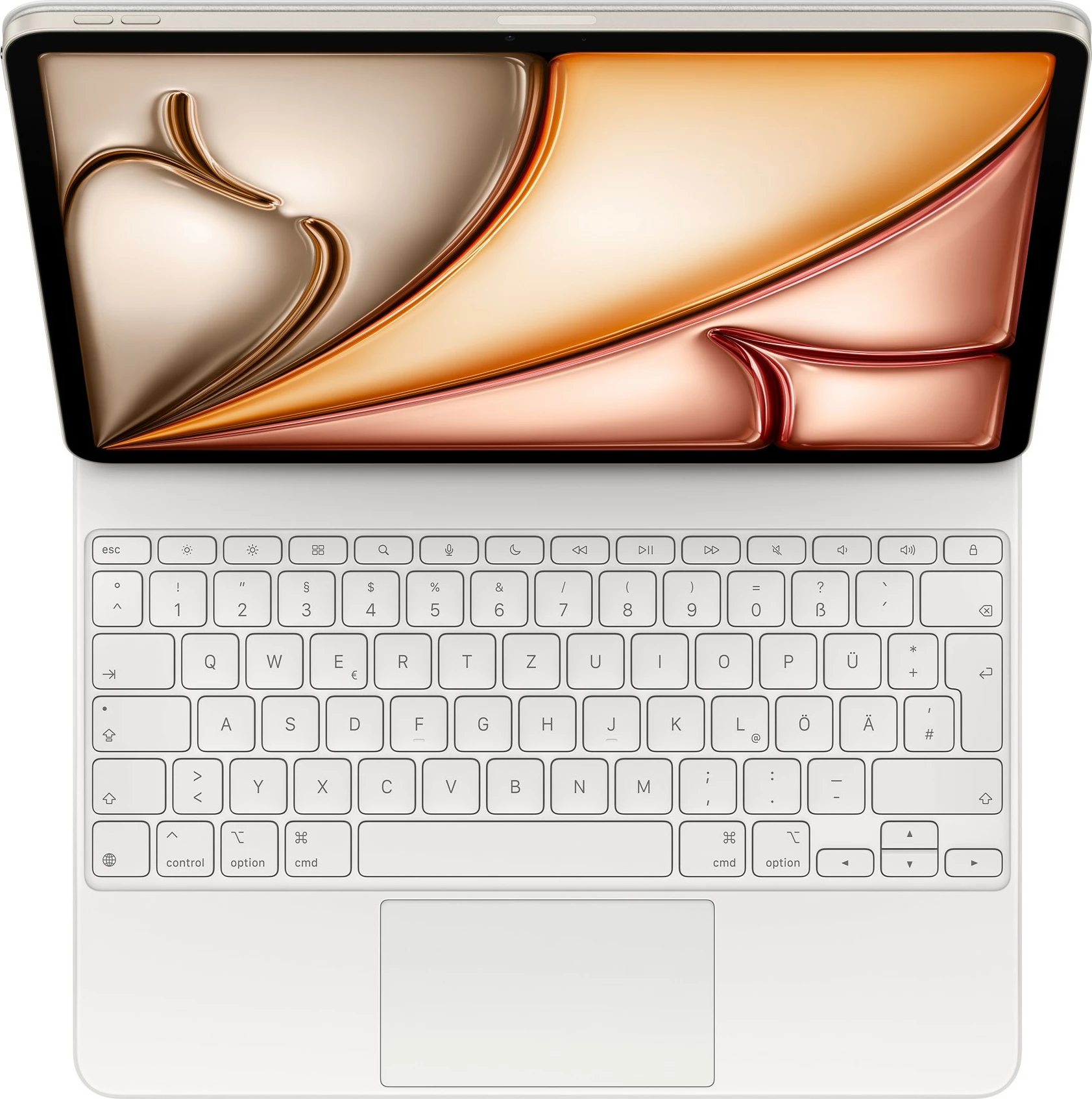 Tastierë Apple Magic Keyboard me trackpad, QWERTZ, gjermanisht, për iPad Air 13" (M3/M2), e bardhë