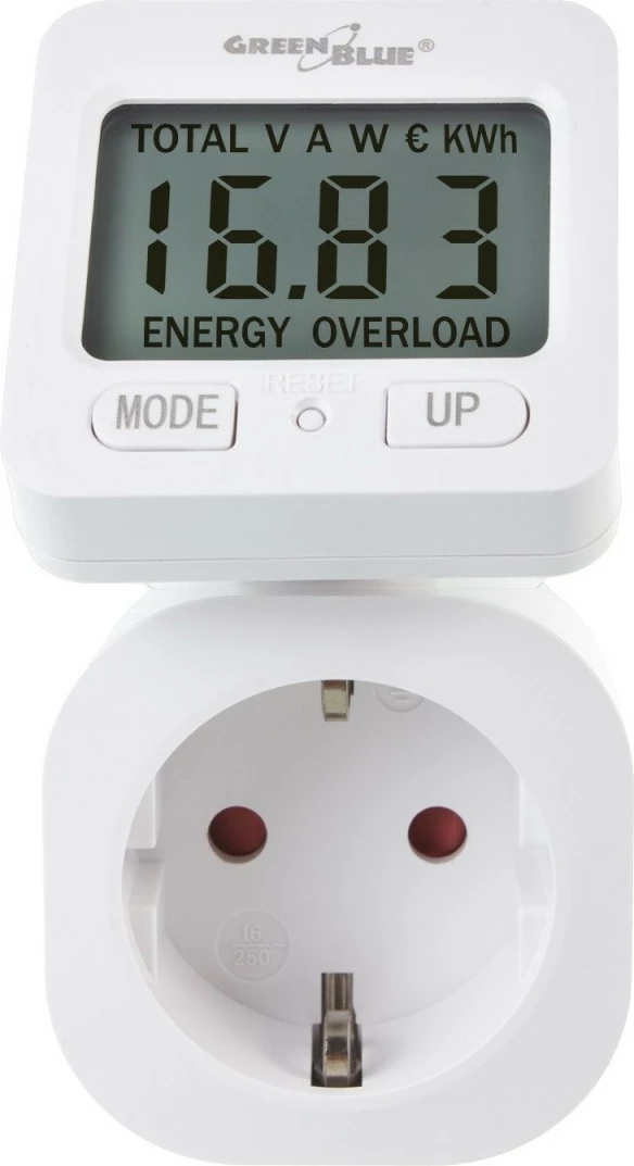 Matës energjie GreenBlue GB615E, 3680W, ekran i kthyeshëm, i bardhë