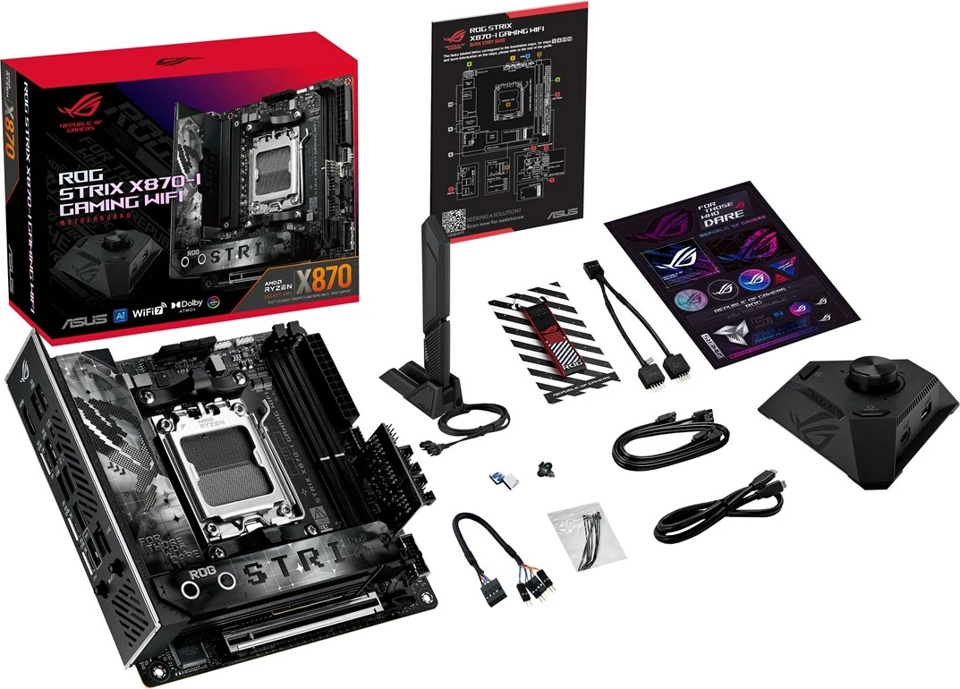 Pllakë amë ASUS ROG STRIX X870-I GAMING WIFI, Socket AM5, mini ITX, E zezë