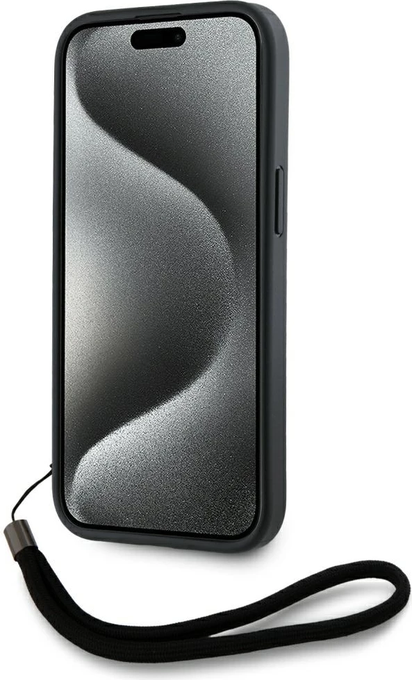 Mbështjellës Karl Lagerfeld Saffiano Athleisure Stripes Cord për iPhone 15 Pro Max, Rozë