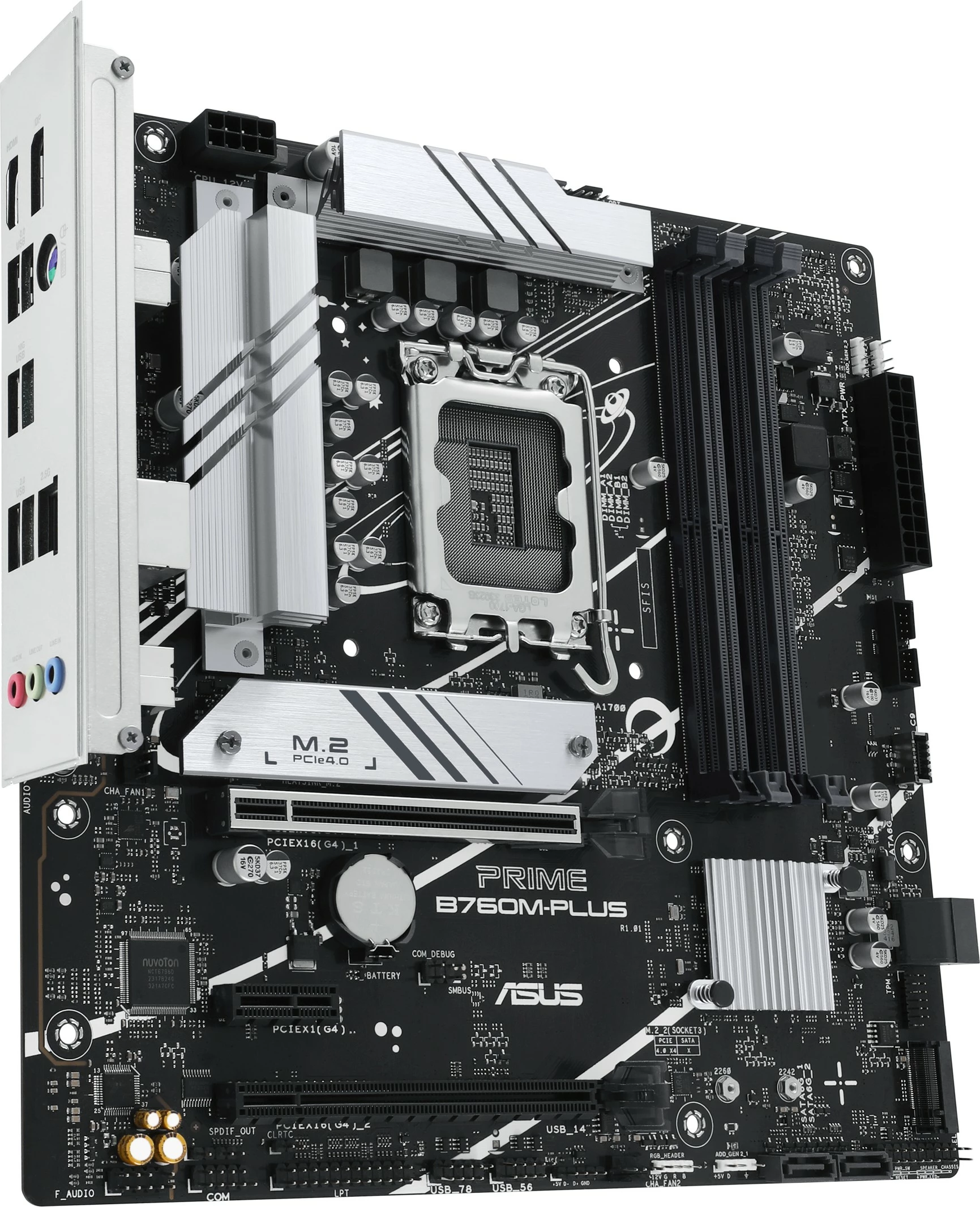 Pllakë amë ASUS PRIME B760M-PLUS, Intel, LGA 1700, DDR5-SDRAM, 192 GB