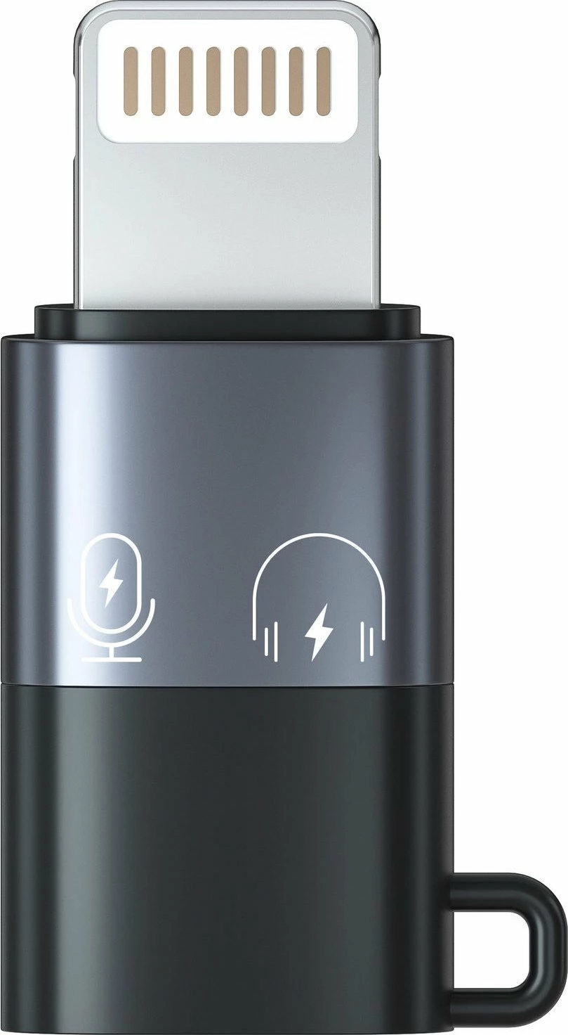 Adapter Mozos ASM-6 USB-C në Lightning, OTG, transfer dy-drejtimësh, alumin, i zi