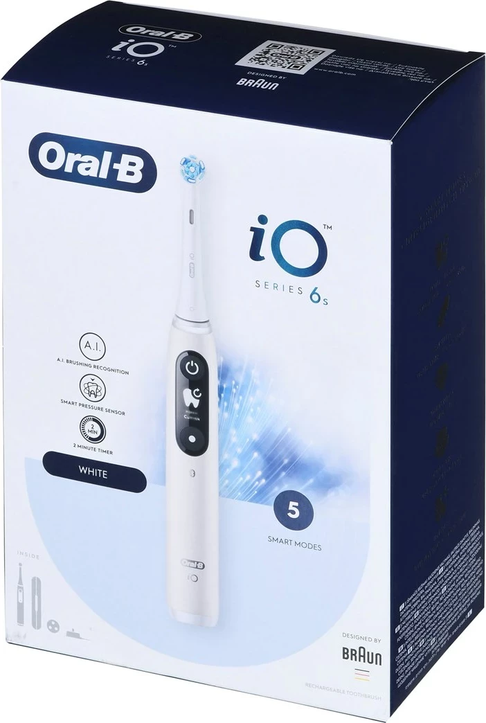 Furçë dhëmbësh elektrike Braun Oral-B iO6, e bardhë