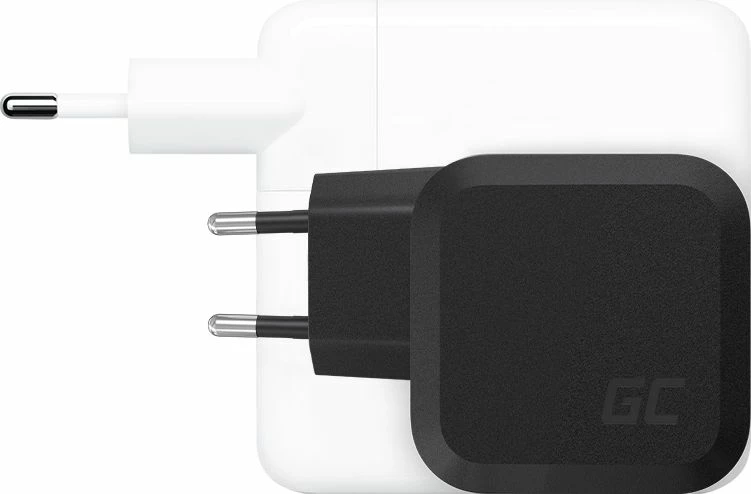 Karikues rrjeti Green Cell PowerGaN 65 W, 2x USB-C + 1x USB-A, 3.25 A, i zi