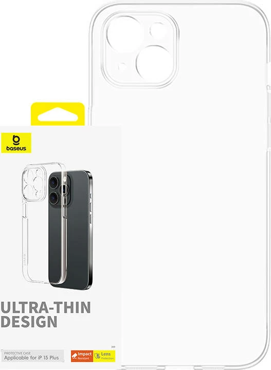 Mbështjellës Baseus OS-Lucent Series për iPhone 15 Plus, transparent