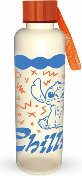 Bidon plastik Pyramid International Lilo & Stitch Chillin Slim 540 ml, i bardhë/portokalli