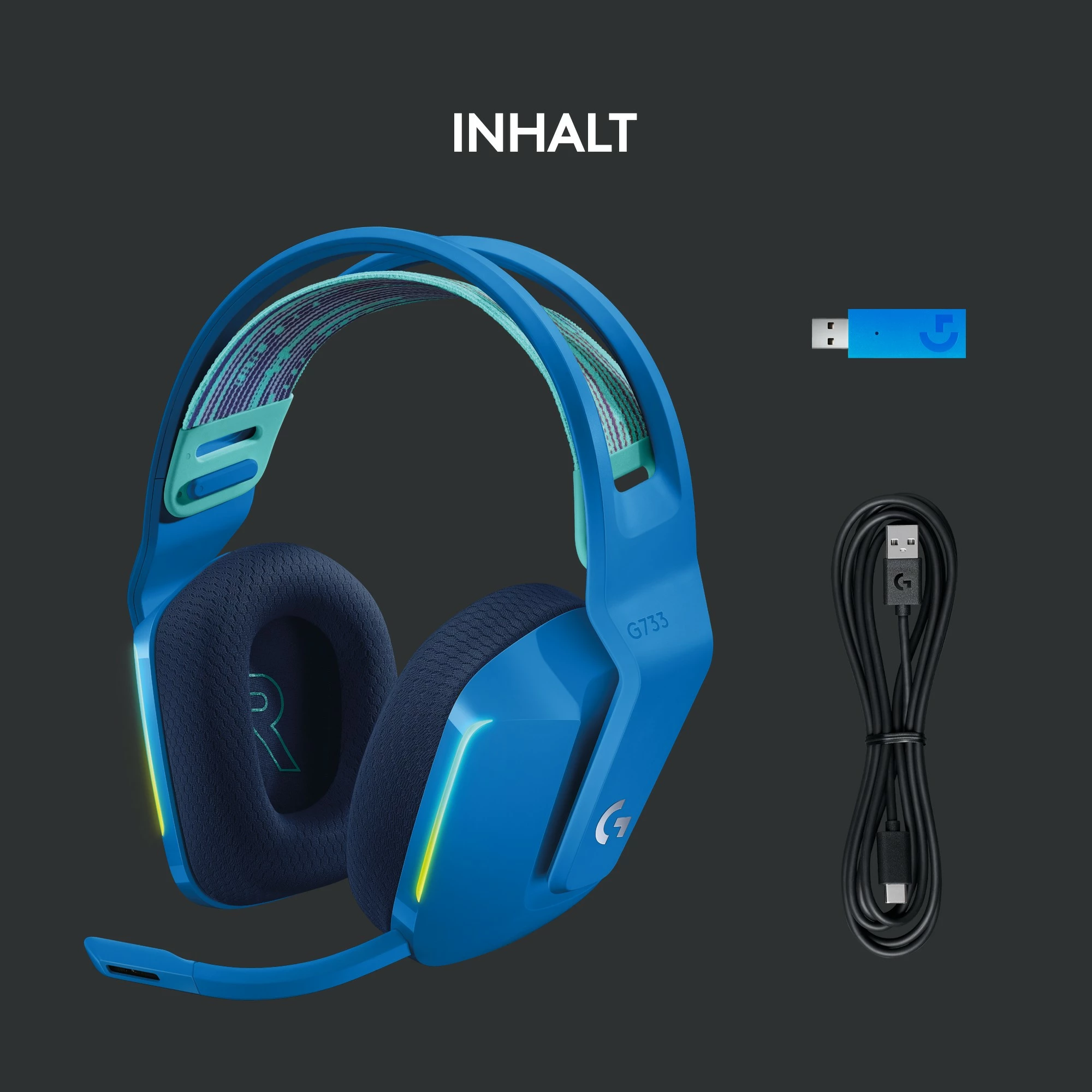 Kufje Logitech G733, pa tela, me ndriçim shumëngjyrësh