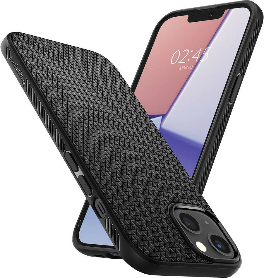 Mbështjellës Spigen Liquid Air për iPhone 13 mini, Matte Black