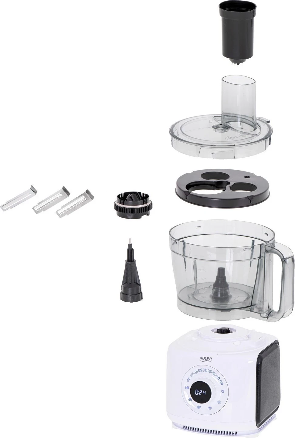 Përpunues ushqimi Adler AD 4224, 1000W, i bardhë