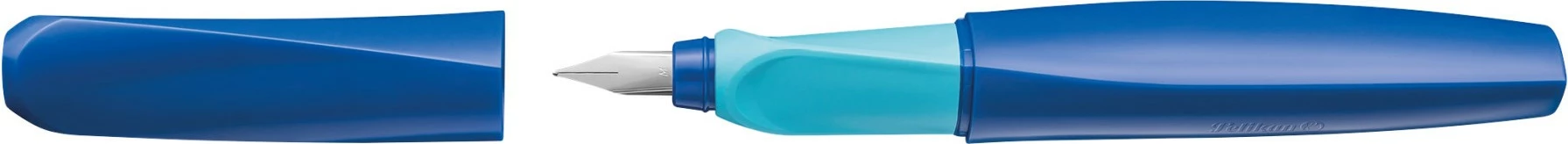 Stilolaps Pelikan 814744, majë mesatare, çelik inoks, ngjyrë kaltër