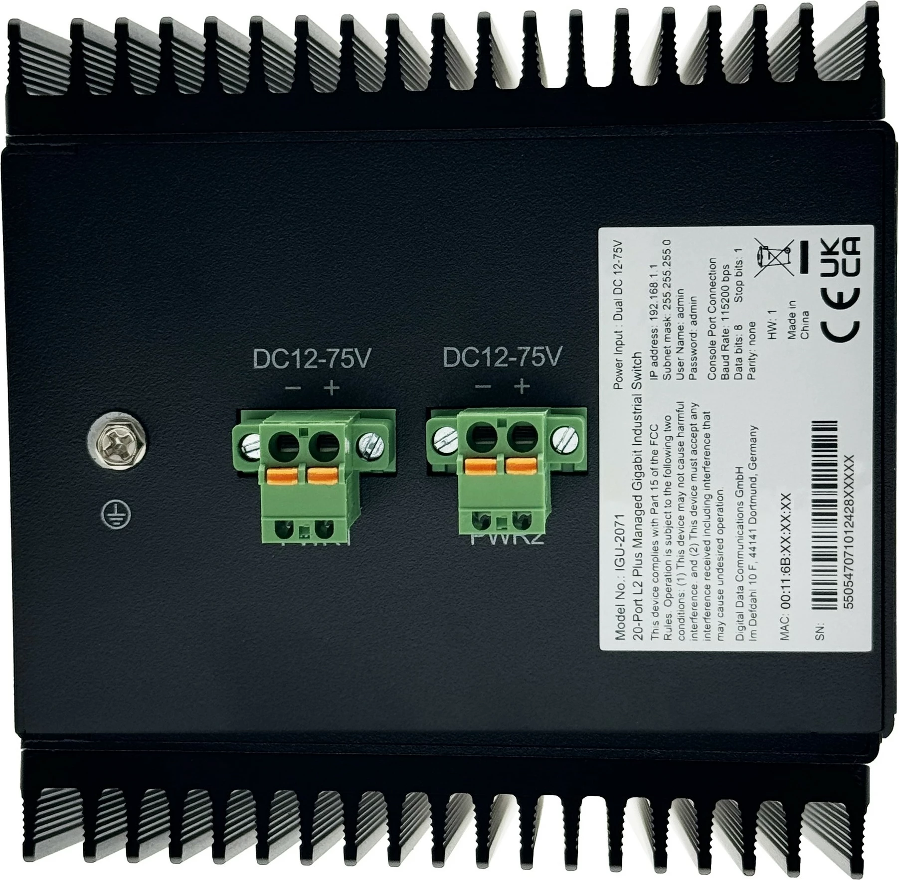 Switch LevelOne IGU-2071, 20 porte, L2+, Gigabit, Industrial