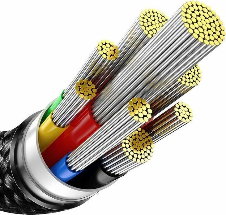 Kabllo USB-C në USB-C Baseus Tungsten Gold CAWJ040101 2 m 240W e zezë
