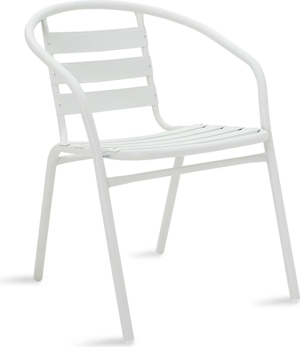 Tavolinë me karrige 5 copë, Valor-Tade, 5 copë,, metalike, e bardhë