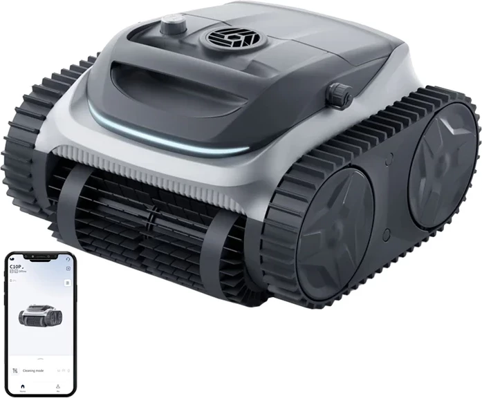 Robot pastrimi pishine Bublue C10-WH-EU 5200mAh, 120min, 80m², filtër 180µm, gri/e zezë, set