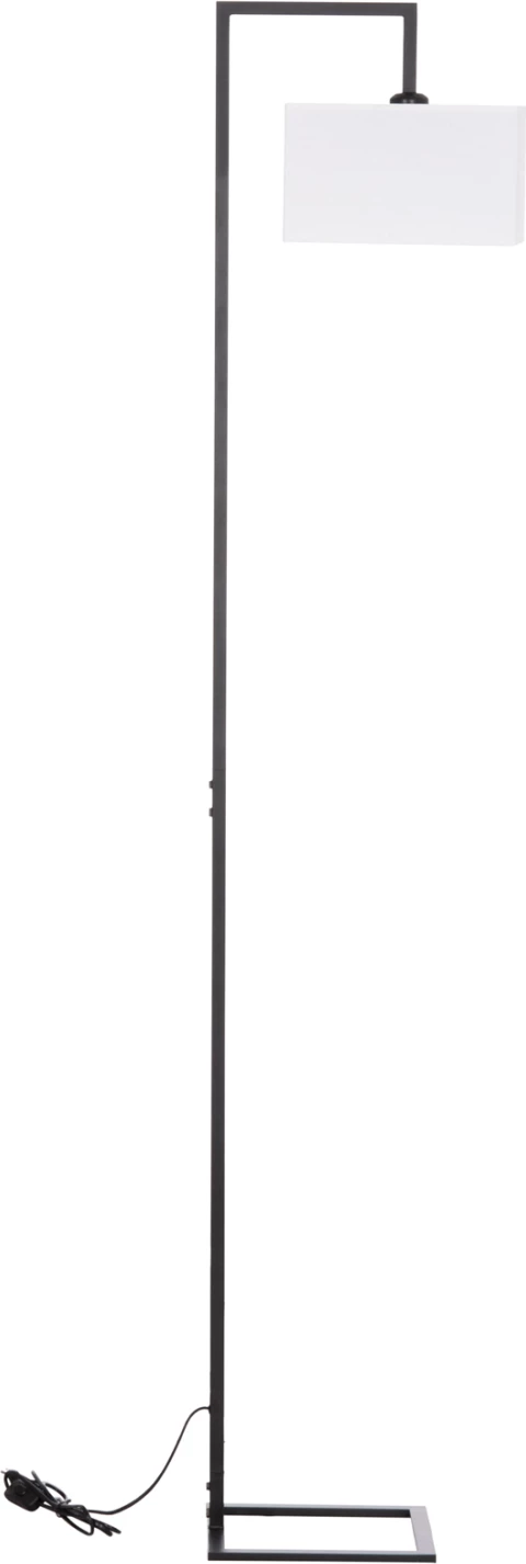 Llambë dyshemeje BRANS, metal i zi, kapak PVC i bardhë, FH7532.11, 25x33x170cm