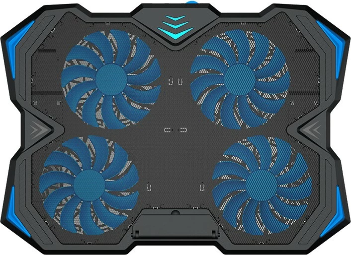Mbajtëse ftohëse Tracer Gamezone Turbo, për laptop 17", 4 ventilatorë, LED blu, e zezë