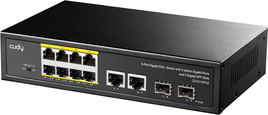 Switch Cudy GS1010PS2, 10 porta Gigabit, 8 PoE, 2 SFP, i zi