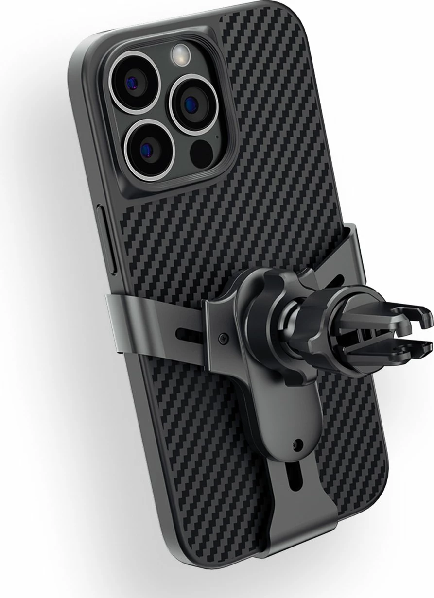 Mbajtës celular për veturë Dudao F7s, gravitacional, vendosje në grilë ajrimi, rrotullim 360°, për 4.7-6.9", i zi