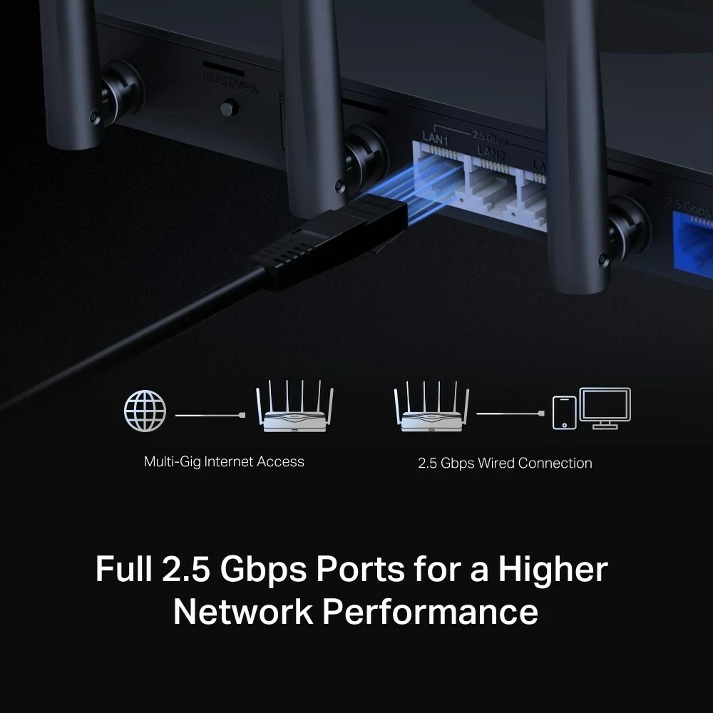 Router Mercusys BE9300 Tri-Band Wi-Fi 7, i zi