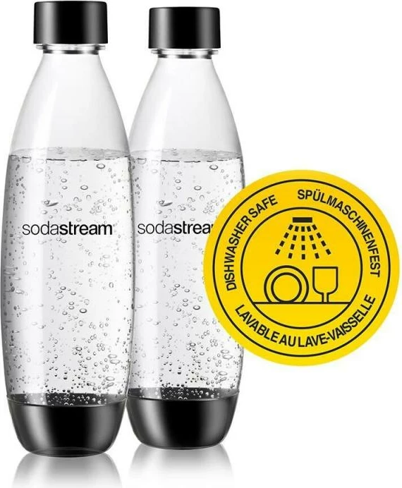 Shishe PET për gazifikues, SodaStream DuoPack Fuse 1741260410, 1L x2, të zeza