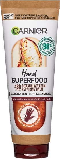 Krem për duar për femra Garnier Superfood Cocoa Regenerating Hand Cream 75ml