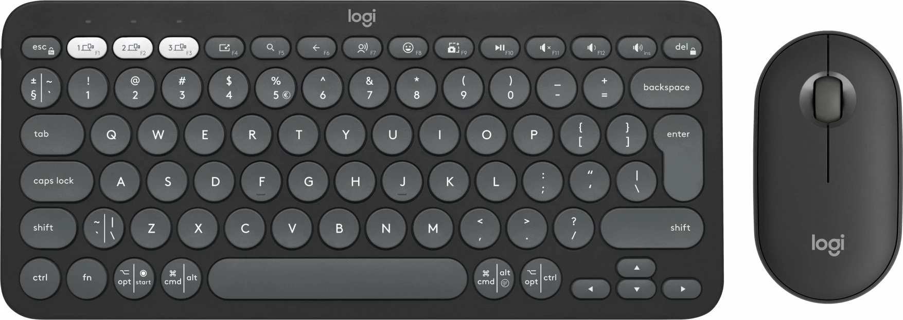 Set tastierë + maus Logitech Pebble 2 Combo 920-012239, e zezë