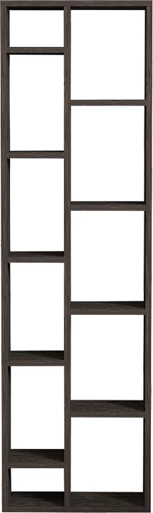 Raft librash Minicu, ngjyrë arre e errët, 44.4x19.6x150cm