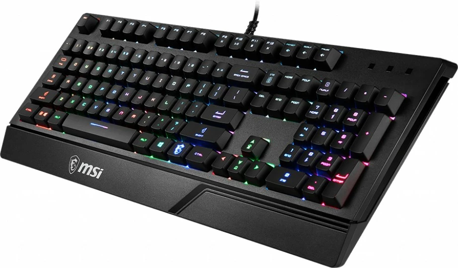 Tastierë MSI VIGOR GK20, Wired, USB, Membrane, RGB LED, Zezë