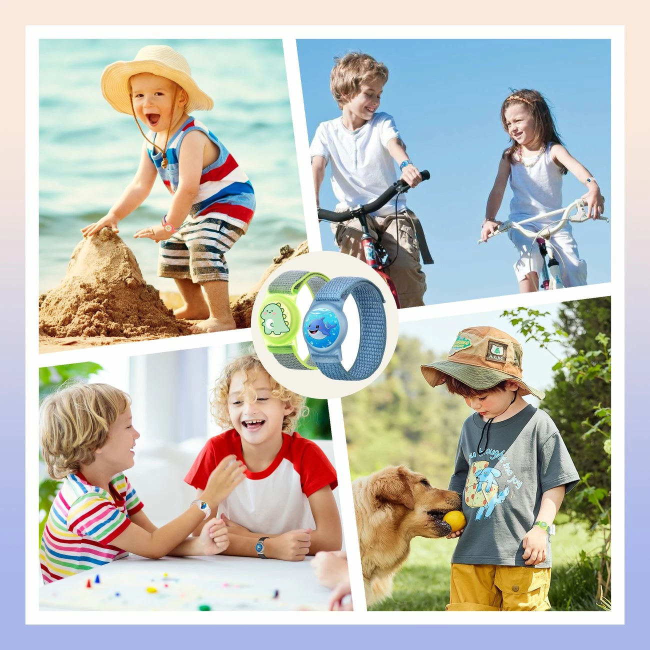 Mbështjellës për AirTag Hurtel WAT-67-0Y2S me rrip najloni, motiv astronaut, i zi