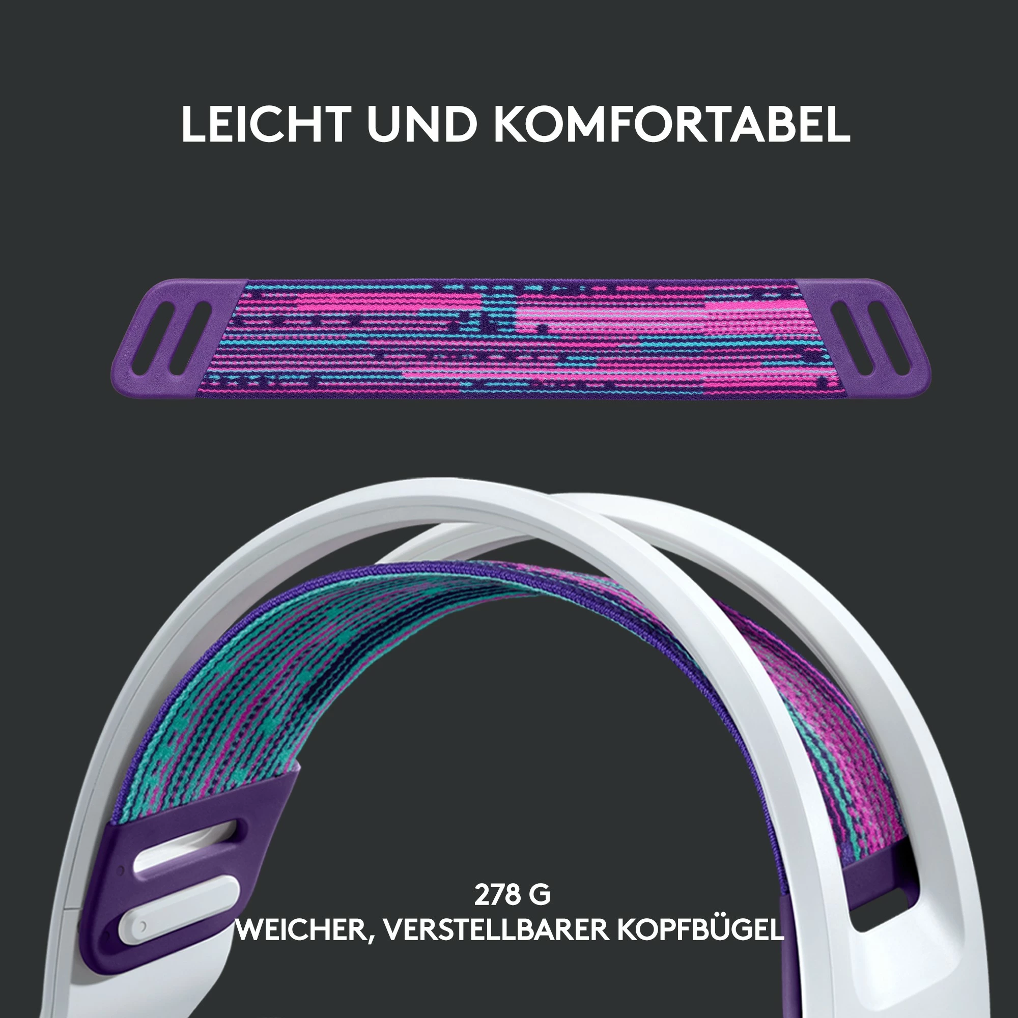 Kufje gaming Logitech G733 LIGHTSPEED, Wireless, RGB, të bardha