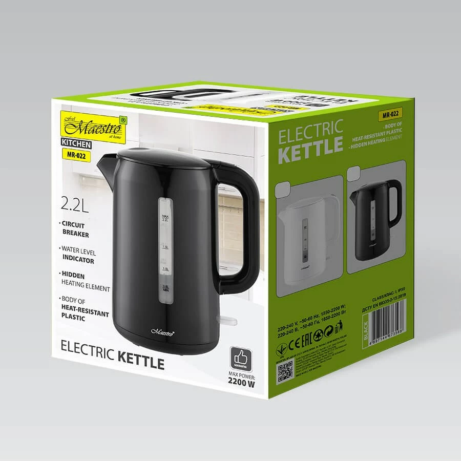 Ibrik elektrik Maestro MR-022, 2.2 L, 2200 W, i zi